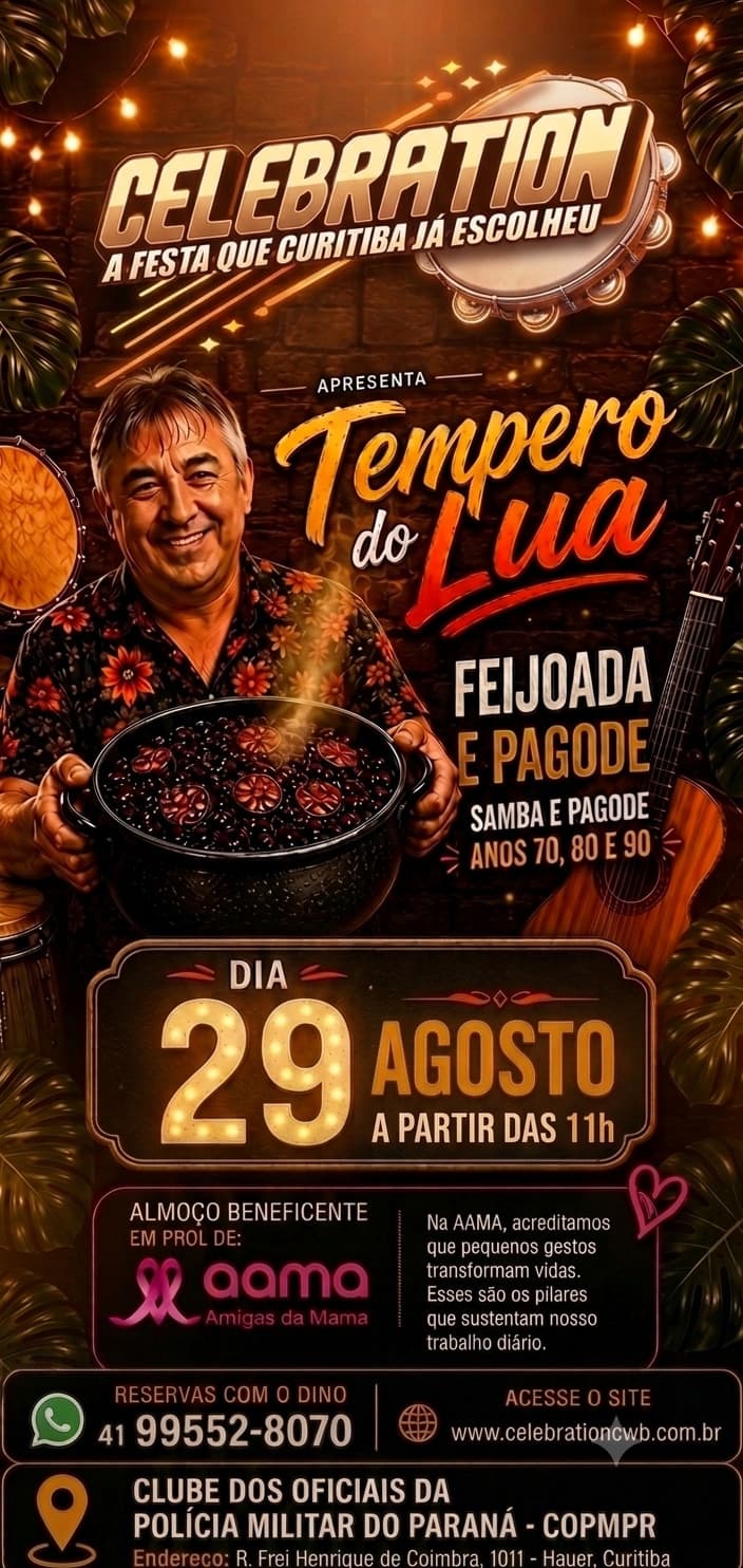 Flyer oficial do Tempero do Lua 2026